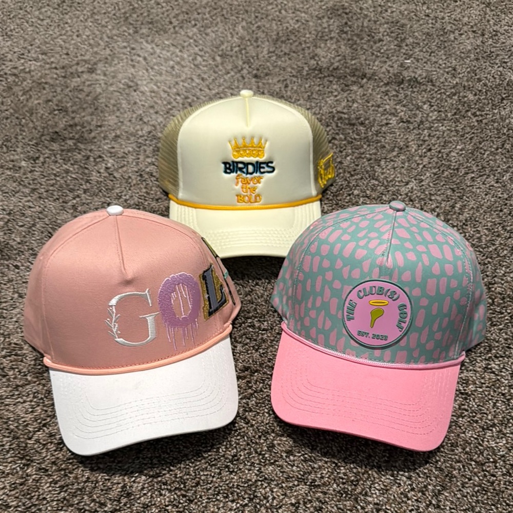 The Club(s) 3 Hat Bundle - Golf Hats - Stylish - Never Worn - Brand New